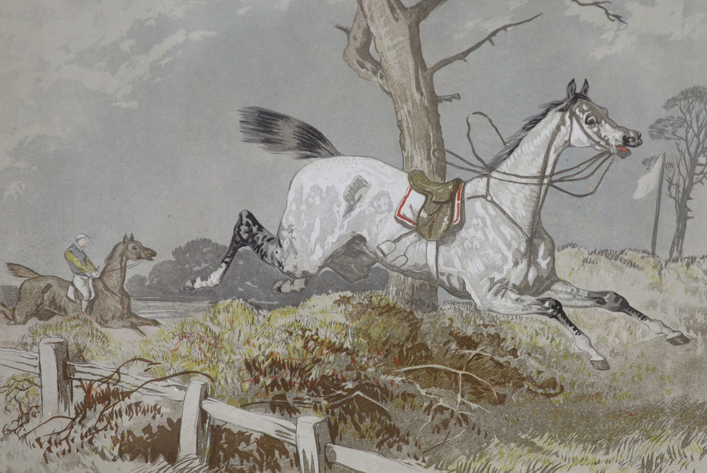 After Herring Snr., a set of four chromolithographs, Hunting scenes, 18 x 26cm